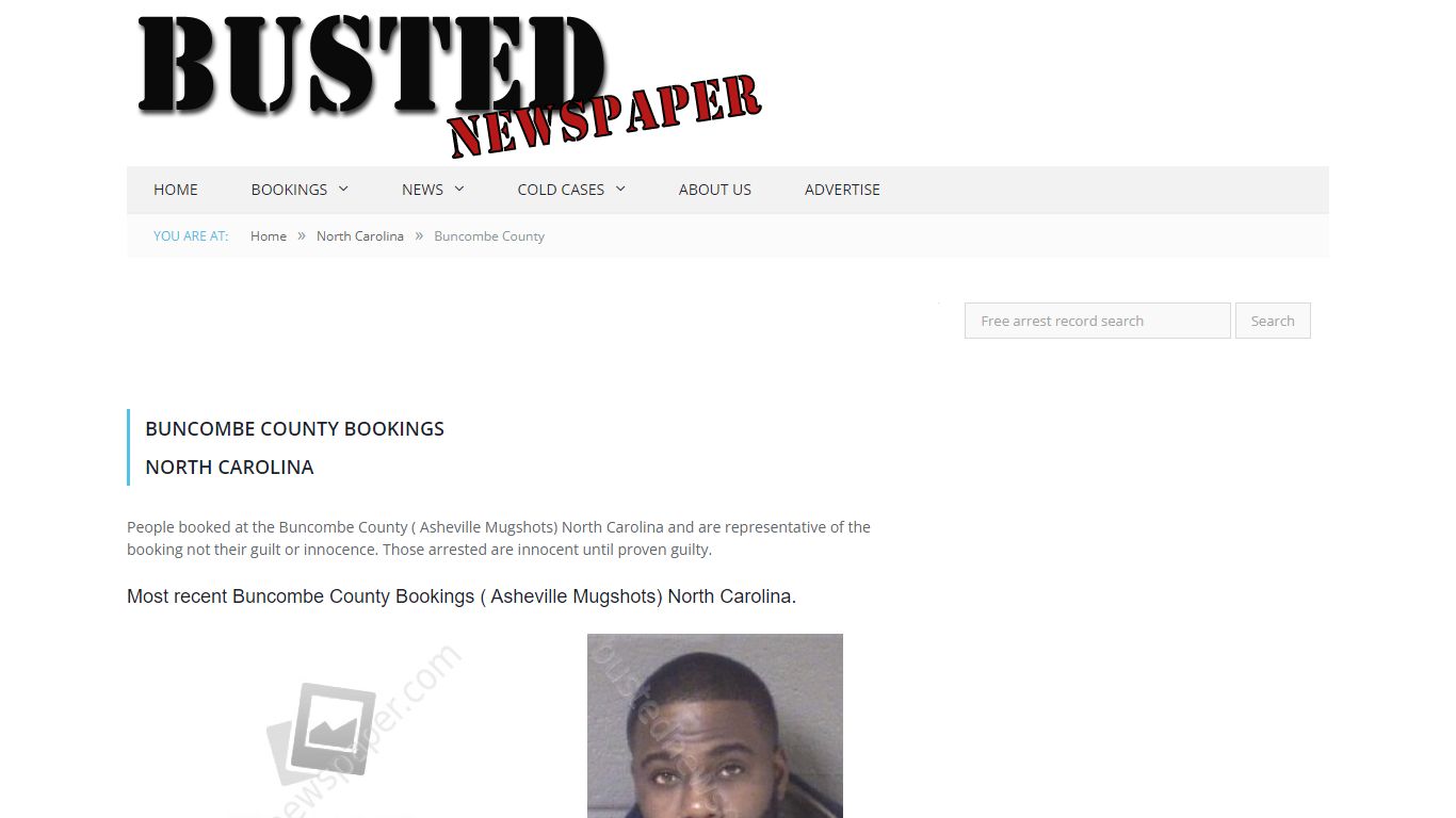 Buncombe County, NC ( Asheville NC ) Mugshots - BUSTEDNEWSPAPER.COM